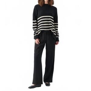 NEW RIPE gerrie nursing knit sweater in black vanilla